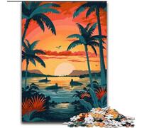 Puzzles pour Adultes 1000 pièces Paysage des îles Galapagos, Jeu Familial Anti-Stress, défi Difficile, renforce l'amour Entre Couples 50x75cm