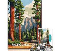 Puzzles pour Adultes 1000 pièces, Paysage Difficile du Sentier Pacific Crest, Jouets éducatifs pour la Famille, Jeu éducatif pour Anniversaire, Noël (38x26cm)