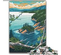 Puzzles pour Adultes 1000 pièces Paysage du lac Baïkal Difficile à réaliser mais Amusant et Humoristique Décoration d'intérieur et Cadeaux Uniques (38x52cm) 1000 pièces