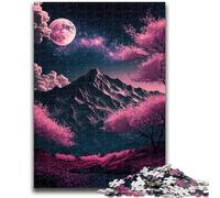 Puzzles pour Adultes 1000 pièces Paysage Japonais Néon Jeu Stimulant et Jeu Familial avec pièces entièrement emboîtables de Formes aléatoires 50x75cm