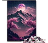 Puzzles pour Adultes 1000 pièces Paysage Japonais Néon Puzzle en Bois, pour Les Anniversaires, Les Vacances et la décoration intérieure 1000 pièces(50x75cm)