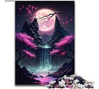 Puzzles pour Adultes 1000 pièces Paysage Japonais Néon Puzzles en Bois, développe la Coordination œil-Main, Parfait pour Les Cadeaux d'anniversaire 1000 pièces(50x75cm)