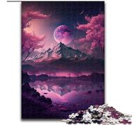 Puzzles pour Adultes 1000 pièces Paysage Japonais Néon Puzzles en Carton, développe la Coordination œil-Main, Parfait pour Les Cadeaux d'anniversaire 1000 pièces(26x38cm)