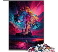 Puzzles pour Adultes 1000 pièces Paysage Magique en Bois, Parfait pour Une décoration Artistique DIY ou Un Cadeau d'anniversaire 50x75cm, Loisirs créatifs en Famille, Parfait pour Les Anniversaires