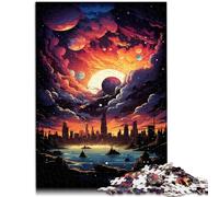 Puzzles pour Adultes 1000 pièces Paysage Nocturne Voie lactée Puzzle éducatif 26x38cm Soulagement du Stress Séjour Tuer Le Temps