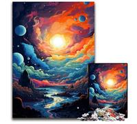 Puzzles pour Adultes 1000 pièces Paysage planétaire Fantastique Puzzles stimulants Bricolage Décoration d'intérieur Cadeau Jeu de réflexion 1000 pièces (38x26cm)