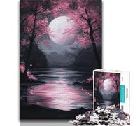 Puzzles pour Adultes 1000 pièces Paysage Rose Japonais Puzzles pour Adolescents Cadeau Amusant et activité pour la Maison Jouet pour Les Jours de Pluie 26x38cm