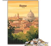 Puzzles pour Adultes 1000 pièces Paysage Urbain de Rome Jouets éducatifs Décoration intérieure Unique et Cadeaux pour Les 14 Ans et Plus (26x38cm) 1000 pièces