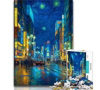 Puzzles pour Adultes 1000 pièces Paysage Urbain de Tokyo Puzzle 1000 pièces Anti-Stress Staycation Kill Time Interaction Parent-Enfant 26x38cm