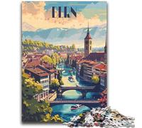 Puzzles pour Adultes, 1000 pièces, Paysage Urbain Serein de Berne, Jeux éducatifs, Anti-Stress, Cadeaux du Père Noël Secret pour Les Enfants de 14 Ans et Plus, 2000 pièces (70x100cm)