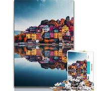 Puzzles pour Adultes 1000 pièces Paysages de Bord de mer Italiens Puzzles pour Adolescents offrez-Les comme Cadeaux pour Toute la Famille à partir de 14 Ans 38x26cm