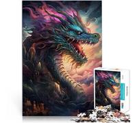 Puzzles pour Adultes 1000 pièces Paysages mythiques du Dragon Défi Difficile pour soulager Le Stress Jeu de défi Unique 75x50cm