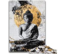 Puzzles pour Adultes 1000 pièces Peinture à l'huile Bouddha Anti-Stress Défi Difficile Chaque pièce est Unique - Jeu Familial Stimulant et Amusant 50x75cm
