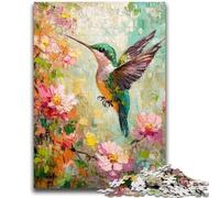 Puzzles pour Adultes 1000 pièces, Peinture à l'huile de colibris pour Adultes, Jouets de Jeu, Chaque pièce est Unique - Jeu Familial Stimulant et Amusant (75x50cm)
