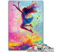 Puzzles pour Adultes 1000 pièces Peinture à l'huile de Danseuse de Ballet Jeux éducatifs Décoration de la Maison Jeu éducatif pour Anniversaire, Noël 50x75cm