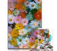 Puzzles pour Adultes 1000 pièces Peinture à l'huile de Fleurs Puzzles pour Adultes Jouets éducatifs Jeux Anti-Stress Anniversaire et Cadeaux Uniques 75x50cm