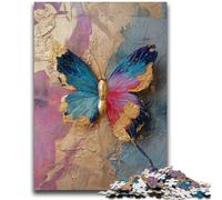 Puzzles pour Adultes 1000 pièces, Peinture à l'huile de Papillon, Jeu Stimulant et Jeu Familial, décoration Murale, Cadeaux d'anniversaire et de Noël Uniques 50x75cm