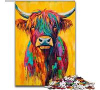 Puzzles pour Adultes 1000 pièces Peinture à l'huile de Yak, activité familiale Amusante, défi cérébral, pour Adolescent 50x75cm