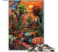 Puzzles pour Adultes, 1000 pièces, Peinture à l'huile sur Les Plantes du désert, Jouets éducatifs et éducatifs, Jeux familiaux, adaptés à la décoration de Bureau (50x75cm)