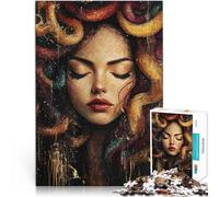 Puzzles pour Adultes 1000 pièces Peinture Artistique Méduse Fabriqué en Carton pour Les 14 Ans et Plus pour s'amuser en Famille Cadeau d'anniversaire, Cadeaux, Art Mural。Taille:38x52cm