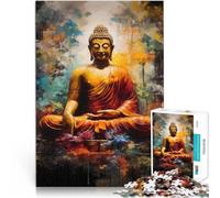 Puzzles pour Adultes 1000 pièces Peinture de Bouddha Jouets de Jeu pour Cadeau Familial est idéal comme Cadeau pour Toute la Famille 52x38cm
