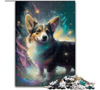 Puzzles pour Adultes 1000 pièces Peinture de Chien Corgi Puzzles pour Adultes Taille 26x38cm Cadeau de Vacances Parfait, œuvre d'art à Faire soi-même