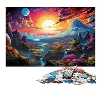 Puzzles pour Adultes 1000 pièces Peinture de scènes psychédéliques Puzzles pour Adultes Enfants Puzzle en Bois Jouet éducatif d'apprentissage 1000 pièces (75 x 50 cm)
