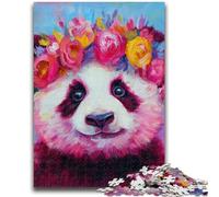 Puzzles pour Adultes 1000 pièces Peinture Panda Difficile Soulagement du Stress Défi Difficile À Offrir en Cadeau pour Toute la Famille 26x38cm