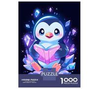 Puzzles pour Adultes 1000 Pièces Penguin Reading A Book Puzzle pour Adultes - Jeu De Réflexion - Idéal pour Se Divertir À La Maison - Cadeau d'anniversaire Ou De Noël 70x50cm/1000pcs
