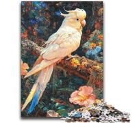 Puzzles pour Adultes 1000 pièces Perroquet Blanc Difficile Jeux éducatifs Jouets à Faire soi-même Idéal comme Cadeau pour Toute la Famille 50x75cm
