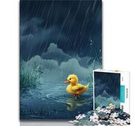 Puzzles pour Adultes 1000 pièces Petit Canard Jaune sous la Pluie, Aide Le Cerveau à exercer des Jouets addictifs pour cultiver la Patience, Cadeau d'anniversaire (38x26cm)