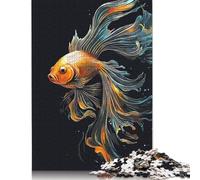 Puzzles pour Adultes 1000 pièces Petits Poissons Puzzle en Bois Casse-tête pour Adultes et Adolescents 1000 pièces (75x50cm)