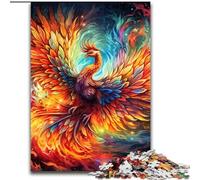 Puzzles pour Adultes 1000 pièces Phénix psychédélique Oiseau Puzzle Soirée de Jeux en Famille Expérience visuelle stimulante et enrichissante (Taille : 26x38cm)