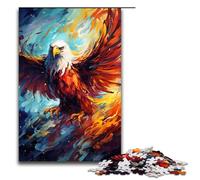 Puzzles pour Adultes 1000 pièces Phoenix est entouré d'éclaboussures Beaucoup de Puzzles colorés pour Enfants Puzzle en Bois Jouet éducatif intellectuel décompressant 75x50cm