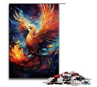Puzzles pour Adultes 1000 pièces Phoenix est entouré d'éclaboussures Beaucoup de Puzzles en Bois colorés Jouets éducatifs d'apprentissage Jeux familiaux 75x50cm
