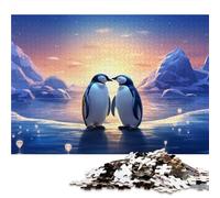 Puzzles pour Adultes 1000 pièces Pingouin 50 x 75cm Puzzles pour Adultes Jeu éducatif Challenge 1000 pièces Carte Puzzle pour Adulte Animaux des Aurores Boréales