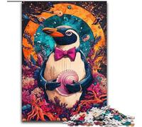 Puzzles pour Adultes 1000 pièces Pingouin Art Puzzle Jeu d'activités familiales pour Adolescents, Casse-tête Stimulant (Taille 50x75cm)