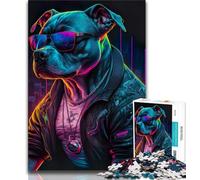 Puzzles pour Adultes 1000 pièces Pitbull, Jeux stimulants, décoration Murale, Cadeaux Uniques pour Anniversaire et Noël (Taille 38x26cm)