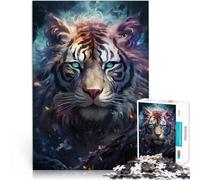 Puzzles pour Adultes 1000 pièces Plaines célestes du Tigre Fait de Bois pour Les 14 Ans et Plus Jeu éducatif d'apprentissage Améliorer l'amour Entre Les Couples。Taille：50x75cm/19.68x29.52pouce