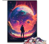 Puzzles pour Adultes 1000 pièces Planète colorée en Bois, Casse-tête Haute difficulté pour Adolescents 50x75cm pour Jeu interactif en Famille