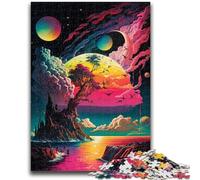 Puzzles pour Adultes 1000 pièces Planète colorée Explosion Jeu Familial Soulagement du Stress Défi Difficile Collection d'artistes, Beaux-Arts 50x75cm