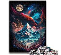 Puzzles pour Adultes 1000 pièces Planète dans l'espace Difficile à compléter mais Amusant et Humoristique avec Affiche et Feuille de Questions correspondantes 26x38cm