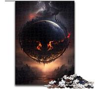 Puzzles pour Adultes 1000 pièces Planète du Diable en Bois, Casse-tête Haute difficulté pour Adolescents 50x75cm pour Jeu interactif en Famille