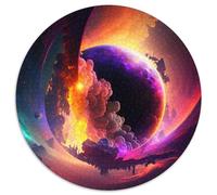 Puzzles pour Adultes 1000 pièces Planète Extraterrestre Puzzle Rond en Carton Un pour Noël ou Un Anniversaire 1000 pièces (67,5x67,5cm)