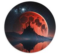 Puzzles pour Adultes 1000 pièces Planète Noire et Rouge Puzzle en Carton Un Casse-tête Stimulant à Faire soi-même, Un Jeu Familial idéal ou Un Cadeau décoratif 67,5 x 67,5 cm