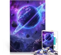 Puzzles pour Adultes 1000 pièces Planète Violette dans Cosmic Fait de Bois，pour Les 14 Ans et Plus Jeux éducatifs Jeu de décoration d'intérieur. Cadeau d'anniversaire, Cadeaux, Art Mural。