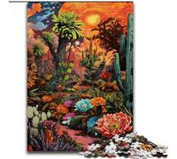 Puzzles pour Adultes 1000 pièces, Plantes du désert, Peinture à l'huile, Difficiles à réaliser, mais Amusants et Humoristiques, Cadeaux d'anniversaire et Cadeaux Uniques 50x75cm