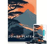 Puzzles pour Adultes 1000 pièces Plateau de Zomba, Malawi Jeu d'ajustement précis Casse-tête Cadeau Moment de détente et de Divertissement Cadeau Artistique de Noël (50x75cm)