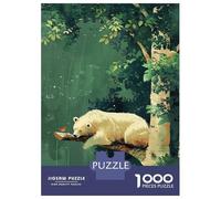 Puzzles pour Adultes 1000 Pièces Polar Bear in The Forest Puzzle pour Adultes, Jouet Anti-Stress, Difficile, Excellent Cadeau pour Les Amateurs De Jeux 52x38cm/1000pcs