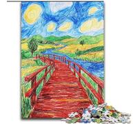 Puzzles pour Adultes 1000 pièces, Pont du Ciel Nocturne, activité familiale Amusante, défi cérébral, pour Adolescent 50x75cm